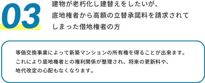 建物が老朽化し建替えをしたいが、底地権者から高額の立替承諾料を請求されてしまった借地権者の方