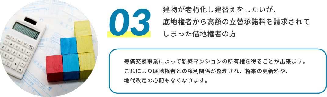 建物が老朽化し建替えをしたいが、底地権者から高額の立替承諾料を請求されてしまった借地権者の方